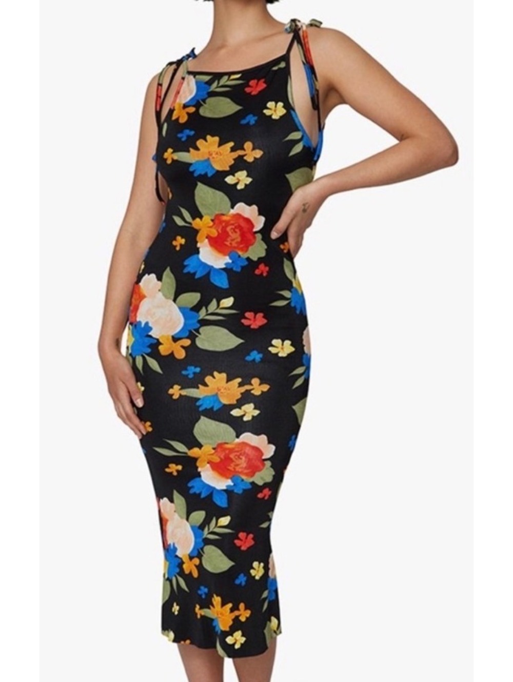 Danielle Bernstein WeWoreWhat Tropicana Floral Print Dress Size Small